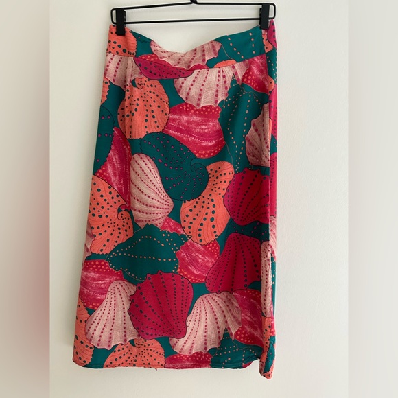 Bossa Nossa Seashell Print Cover Up Skirt Size Medium - Picture 2 of 9